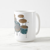 Jazz Drum Kit: Custom Green Drums Set: Tasse (VorderseiteRechts)