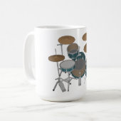Jazz Drum Kit: Custom Green Drums Set: Tasse (Vorderseite Links)