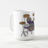 Jazz Drum Kit: Custom Violet Drums Set: Tasse (Vorderseite Links)