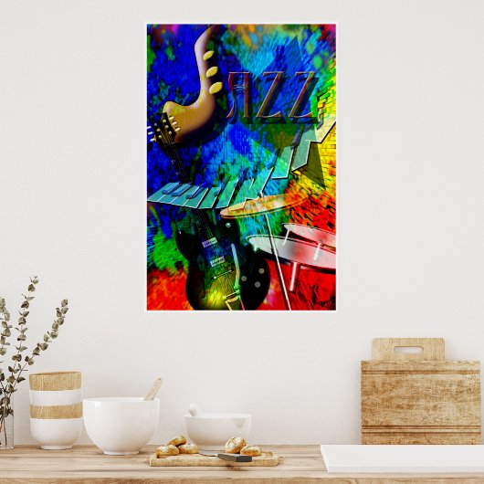 Jazz Explosionspopster Poster (Küche)
