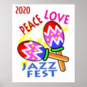 Jazz Fest 2020 Friedens-Liebe Poster (Vorne)