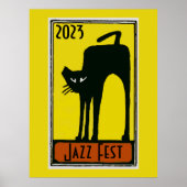 Jazz Fest 2020 Schwarze Katze Poster (Vorne)