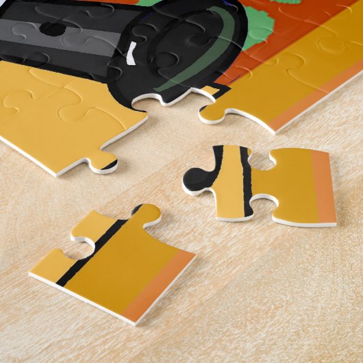 Jazz Fest Abstrakt Oboe Player Puzzle (Seite)