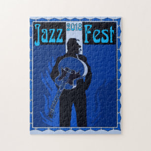 Jazz Fest Abstrakte Musikinstrumente Puzzle