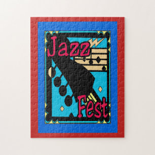 Jazz Fest Abstrakte Musikinstrumente Puzzle