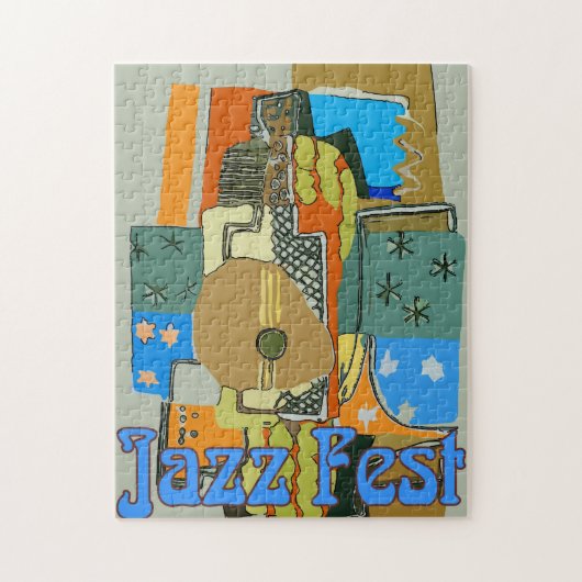Jazz Fest Abstrakte Musikinstrumente Puzzle (Vertikal)