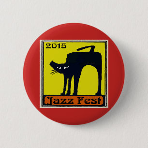 Jazz fest Black Cat 2015 Button