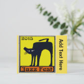 Jazz fest Black Cat 2015 Postkarte (Stehend Vorderseite)