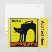 Jazz fest Black Cat 2015 Postkarte (Vorne/Hinten)