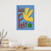 Jazz Fest Blätter Poster (Küche)