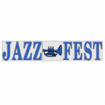 Jazz Fest Blue Horn & Briefe Freistehende Fotoskulptur<br><div class="desc">Jazz Fest Blue Horn & Letters Blue Letter Street Tiles</div>