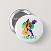 Jazz Fest Blues Man Button (Vorne & Hinten)