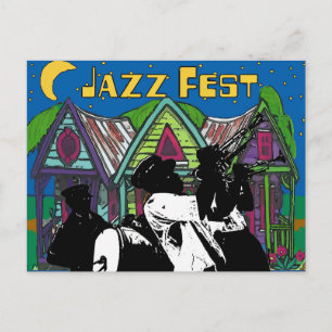 Jazz Fest Brass Band Postkarte