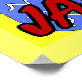 Jazz Fest Cubism Gesicht und Horn Poster (Ecke)