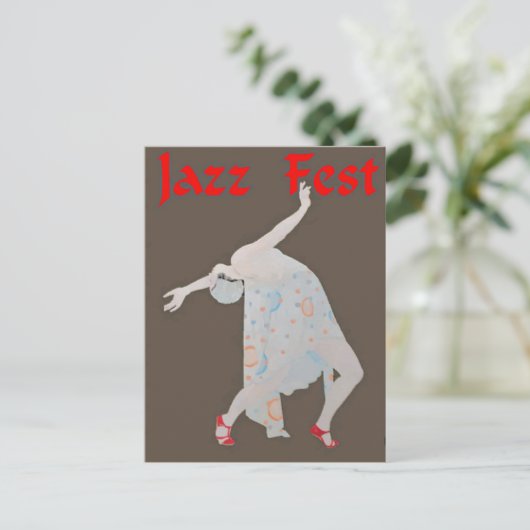 Jazz Fest Dancer 3 Postkarte (Stehend Vorderseite)