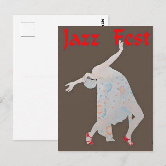 Jazz Fest Dancer 3 Postkarte (Vorne/Hinten)
