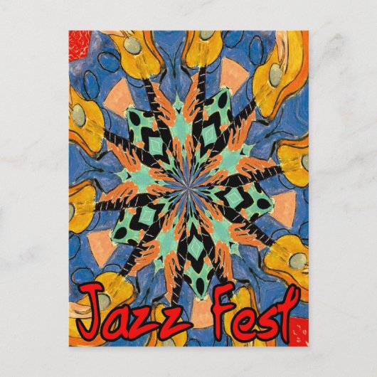 Jazz Fest Guitars 2 Postkarte (Vorderseite)