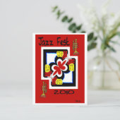 Jazz Fest Japanisch Print Abstrakt Postkarte (Stehend Vorderseite)