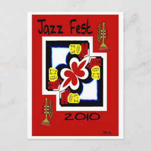 Jazz Fest Japanisch Print Abstrakt Postkarte