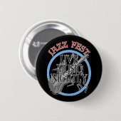 Jazz fest Live Music Black Button (Vorne & Hinten)