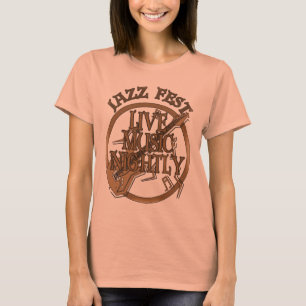 Jazz fest Live Music Sepia T-Shirt
