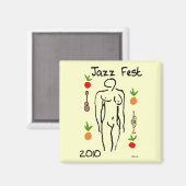 Jazz Fest Matisse Style Magnet (Vorderseite/Rückseite)