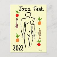 Jazz Fest Matisse Style Postcard