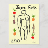 Jazz Fest Matisse Style Postkarte (Vorderseite)