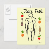 Jazz Fest Matisse Style Postkarte (Vorne/Hinten)