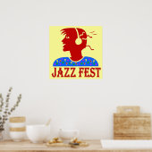 Jazz fest Music Head Poster (Küche)