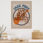 Jazz Fest Music Nightly, add text Poster (Küche)