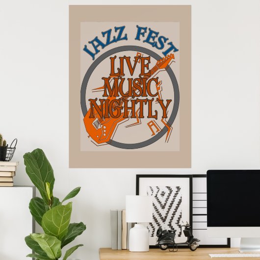 Jazz Fest Music Nightly, add text Poster (Heimbüro)