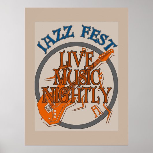 Jazz Fest Music Nightly, add text Poster (Vorne)