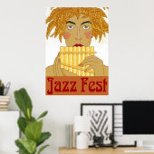 Jazz Fest Pan auf Flute Poster (Heimbüro)