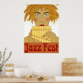 Jazz Fest Pan auf Flute Poster (Küche)