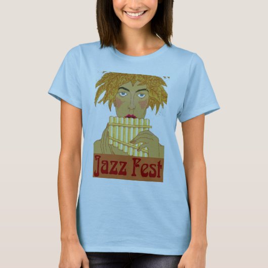 Jazz Fest Pan auf Flute T-Shirt (Vorderseite)
