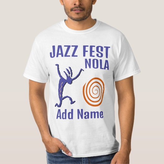 Jazz Fest personalisiert Spiral T-Shirt (Vorderseite)