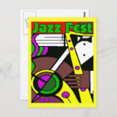 Jazz Fest Poster 2010 Postkarte (Vorne/Hinten)