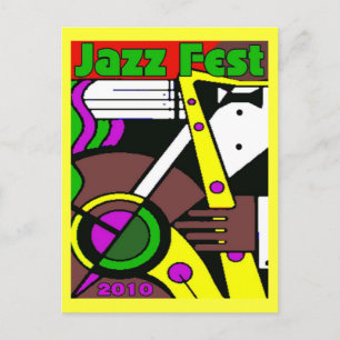Jazz Fest Poster 2010 Postkarte