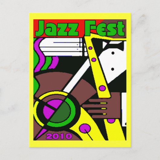 Jazz Fest Poster 2010 Postkarte (Vorderseite)