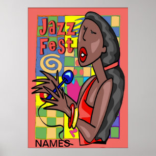 Jazz Fest Sänger 2018 Edit Text Poster