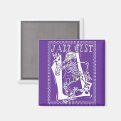 Jazz Fest Skeleton 2011 Magnet (Vorderseite/Rückseite)