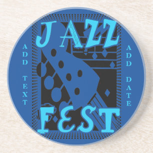 Jazz Fest Skelton Getränkeuntersetzer