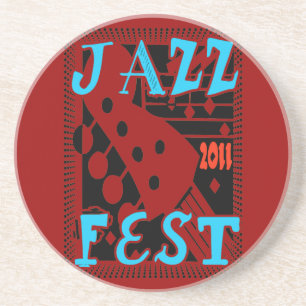 Jazz Fest Skelton Getränkeuntersetzer
