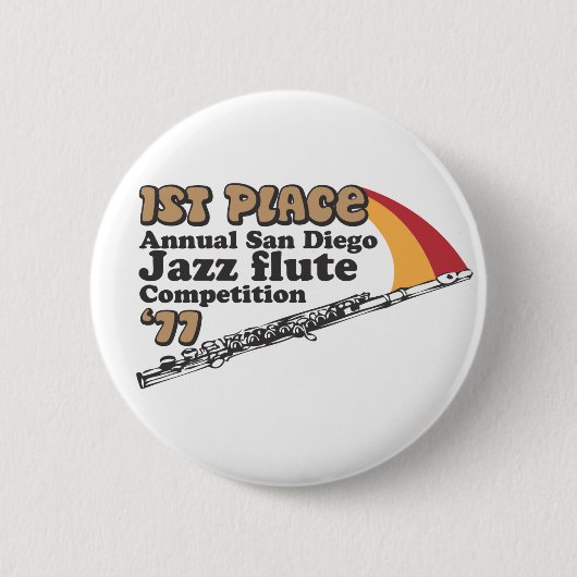 Jazz-Flöten-Knopf Button (Vorderseite)