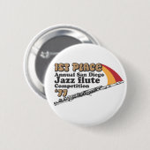 Jazz-Flöten-Knopf Button (Vorne & Hinten)