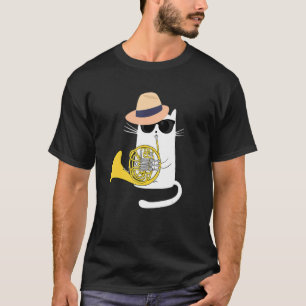 Jazz Funk & Soul Coole Niedliche Katze Playing Fre T-Shirt