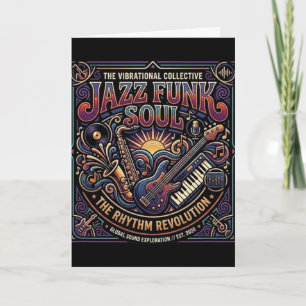 Jazz Funk Soul Musik Retro-Vibe-Rhythmus-Revolutio Karte