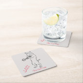 Jazz für Coole Katzen Rechteckiger Pappuntersetzer (Vor Ort)