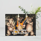 Jazz-Geburtstagsaufenthalt Einladung (Stehend Vorderseite)